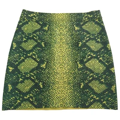 Pre-owned Bcbg Max Azria Mini Skirt In Green