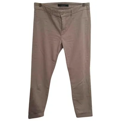 Pre-owned J Brand Trousers In Beige