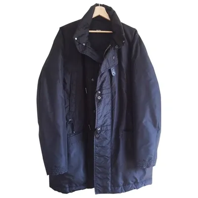 Pre-owned Hugo Boss Cloth Peacoat In Black