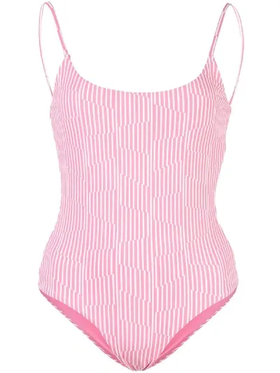 Onia Gabriella Two Tone Swimsuit In Pink