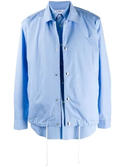 Comme Des Garçons Shirt Collared Lightweight Jacket In Blue