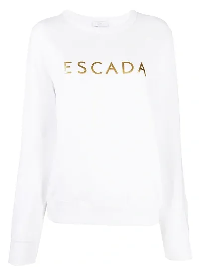 Escada Sport Foil Logo Jumper In White