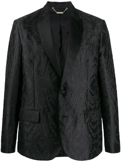 John Richmond Skull Jacquard Blazer In Black