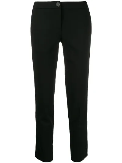 Semicouture Slim-fit Jersey Trousers In Black