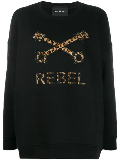 John Richmond Logo Oversize Sweatshirt In Black