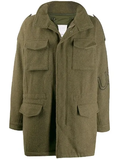 Readymade Single Breasted Jacket In Green