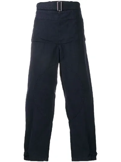 Jw Anderson Fold-front Utility Trousers In Blue