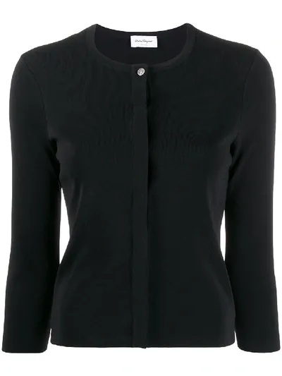 Ferragamo Cardigan Mit Verdecktem Verschluss In Black