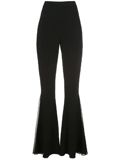 Cushnie High-rise Flared Trousers In Black