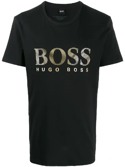 Hugo Boss Printed Logo T-shirt In Black