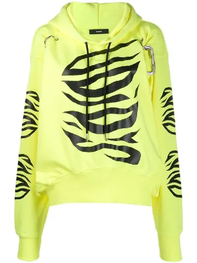 Diesel F-albyhook-c Relaxed-fit Hoodie In Yellow