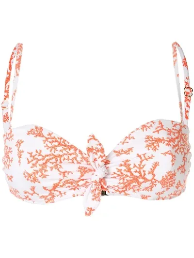 Heidi Klein Graphic-print Balcony Top In Orange