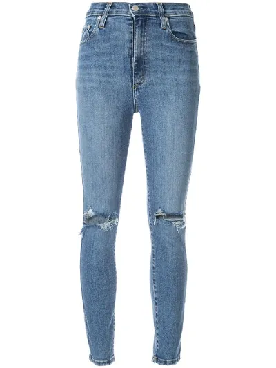 Nobody Denim Siren Ankle Crop Skinny Jeans In Blue