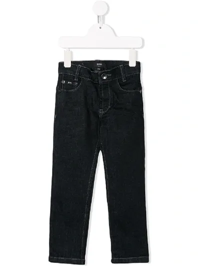 Hugo Boss Kids' Regular Five Pocket Design Jeans In Blue