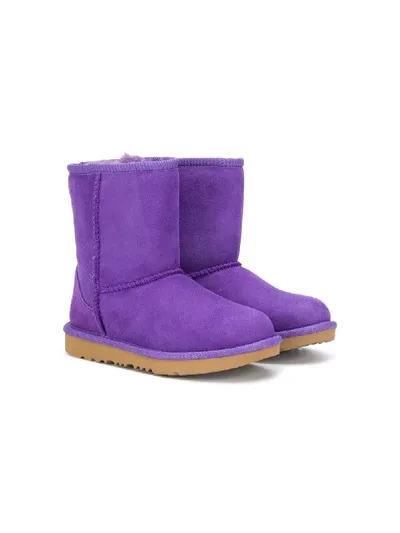 Ugg Kids' Short Ankle Boots In Purple