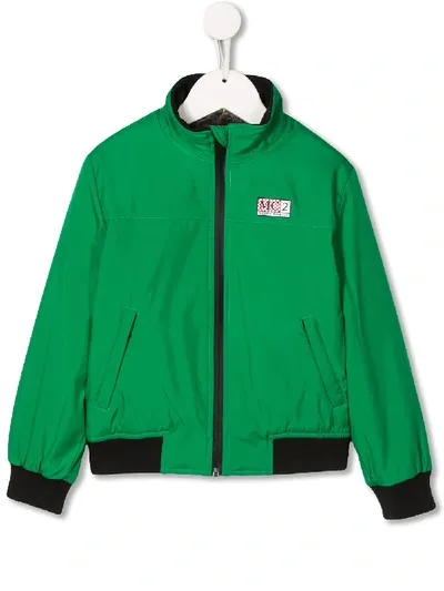 Mc2 Saint Barth Kids' Leichte Jacke Mit Logo-patch In Green