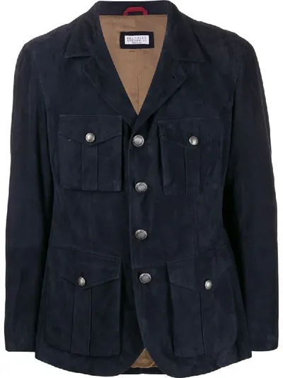 Brunello Cucinelli Single-breasted Jacket In Blue