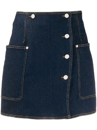 Baum Und Pferdgarten Sandy Buttoned Skirt In Blue