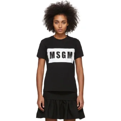 Msgm Logo T-shirt In Black