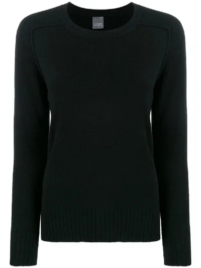 Lorena Antoniazzi Cashmere Ribbed Neck Jumper In Black