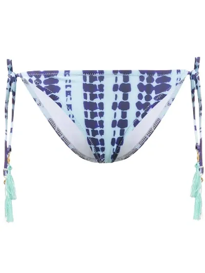 Cecilie Copenhagen Ciara Printed Bikini Bottoms In Blue