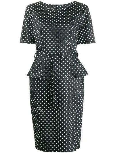 Moschino Polka Dot Dress In Black