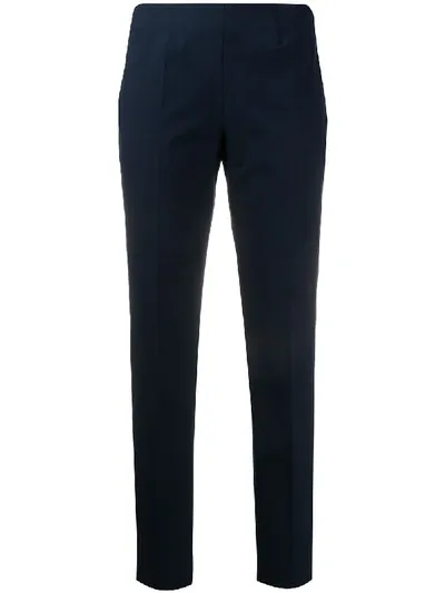 Piazza Sempione Slim-fit Slit-cuff Trousers In Black