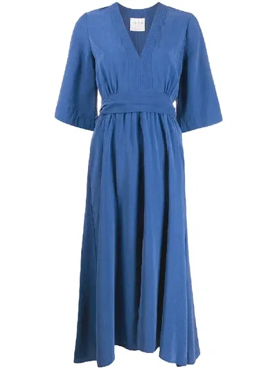 Forte Forte Loose Fit Midi Dress In Blue