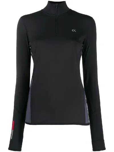 Calvin Klein Logo Print Performance Sweatshirt In Black