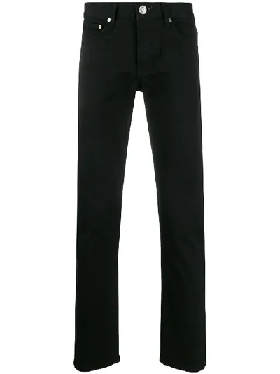 Soulland Erik Mid-rise Straight Jeans In Black