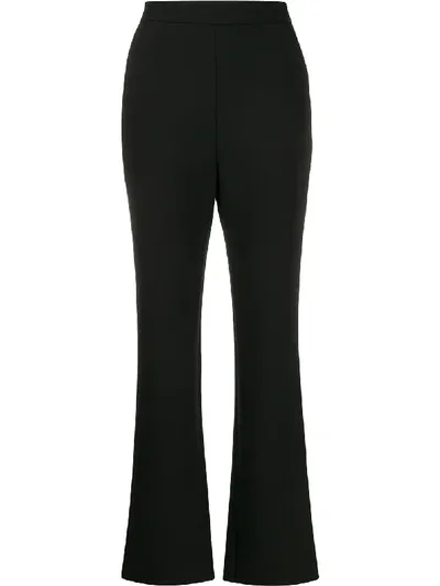 Msgm Crystal Appliqué Trousers In Black