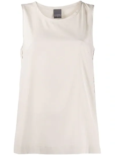 Lorena Antoniazzi Round-neck Tank Top In Neutrals