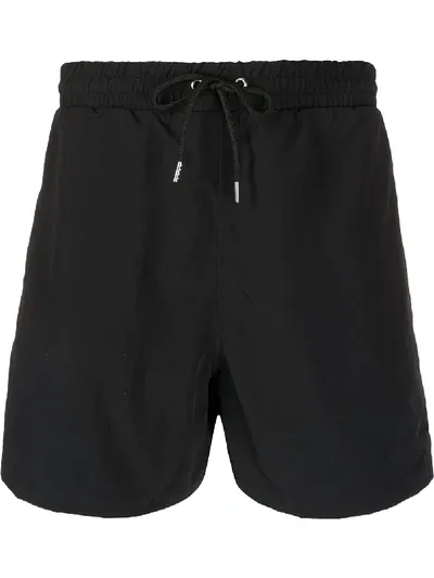 Mcq By Alexander Mcqueen Drawstring Embroidered-logo Shorts In Black