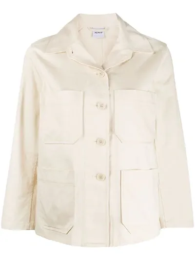 Aspesi Denim Shirt Jacket In Neutrals