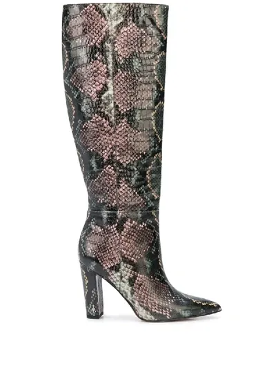 Sam Edelman 100mm Raakel Snakeskin-effect Boots In Pink