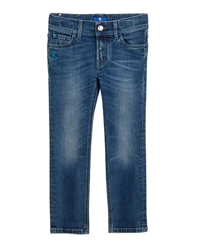 Stefano Ricci Kids' Denim Sport Trousers In Indigo