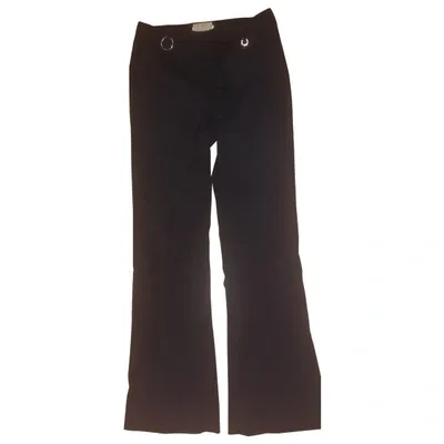 Pre-owned John Richmond Straight Pants In Black