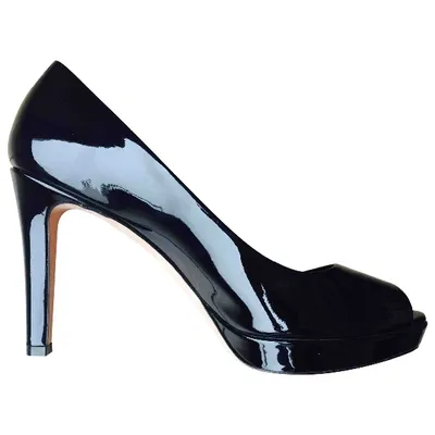 Pre-owned Hugo Boss Patent Leather Heels In Black