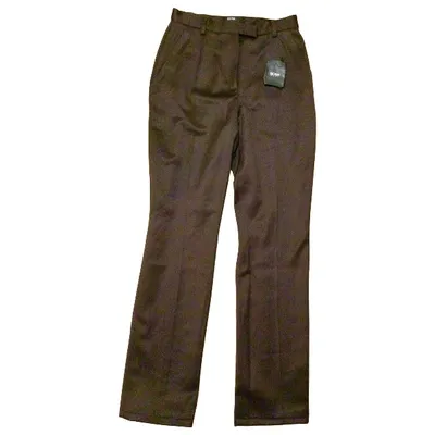 Pre-owned Hugo Boss Straight Pants In Brown