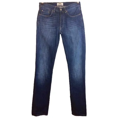 Pre-owned Acne Studios Straight Jeans In Blue