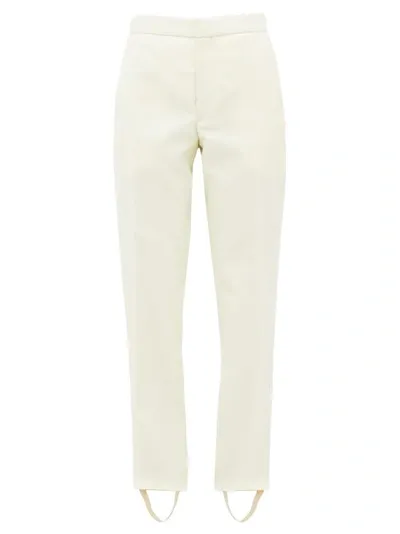 Wardrobe.nyc Wardrobe. Nyc Womens Off-white Tapered High-rise Wool And Silk Tuxedo Trousers S In Off White