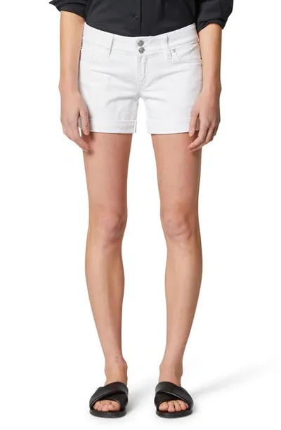 Hudson Croxley Rolled Hem Denim Shorts In White