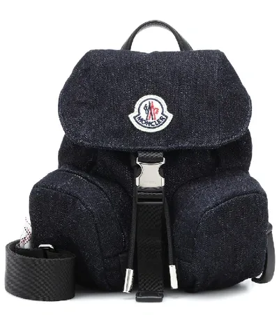 Moncler Dauphine Mini Denim Backpack In Black