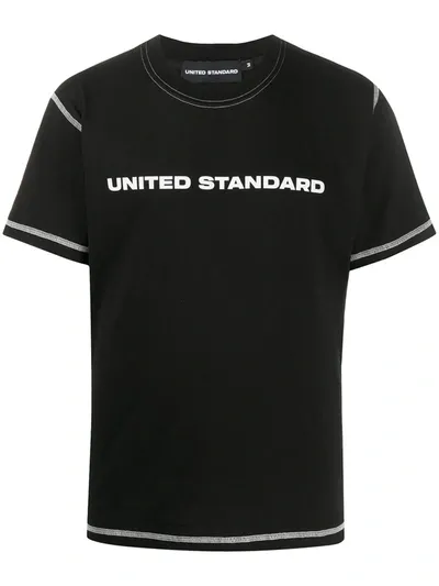 United Standard Crew Neck Printed Logo T-shirt In Black