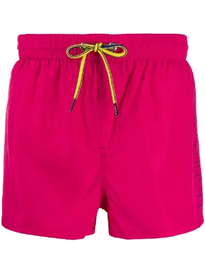 Diesel Logo Swim Shorts In Pink