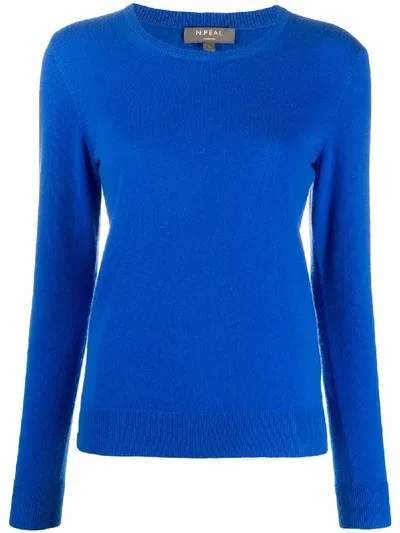 N•peal Crew Neck Cashmere Jumper In Blue