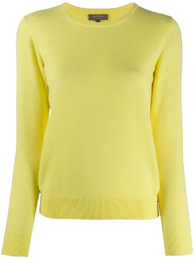 N•peal Crew Neck Cashmere Jumper In Yellow