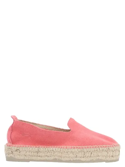 Manebi Hamptons Platform Espadrilles In Pink