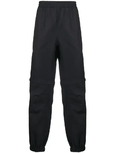 Msgm Layered-panel Track Pants In Black