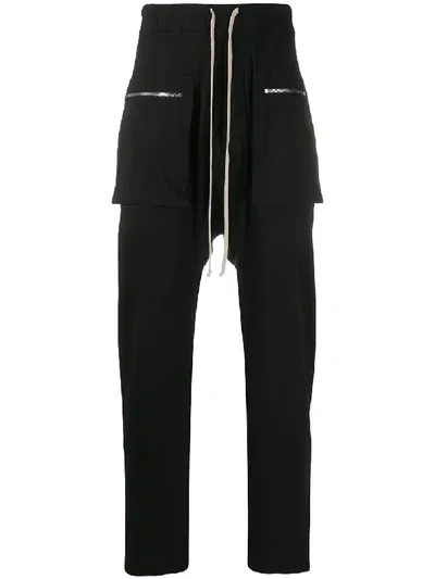 Rick Owens Drkshdw Drawstring Waist Trousers In Black